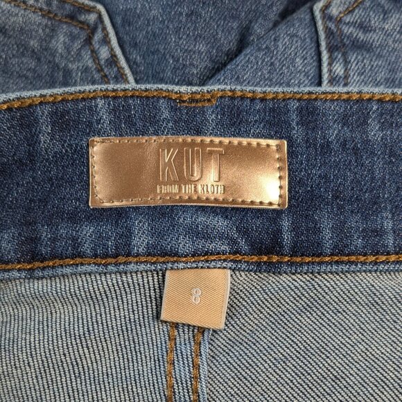KUT FROM THE KLOTH Sz 8 Meg Wide Leg Cropped Jeans - Picture 14 of 14